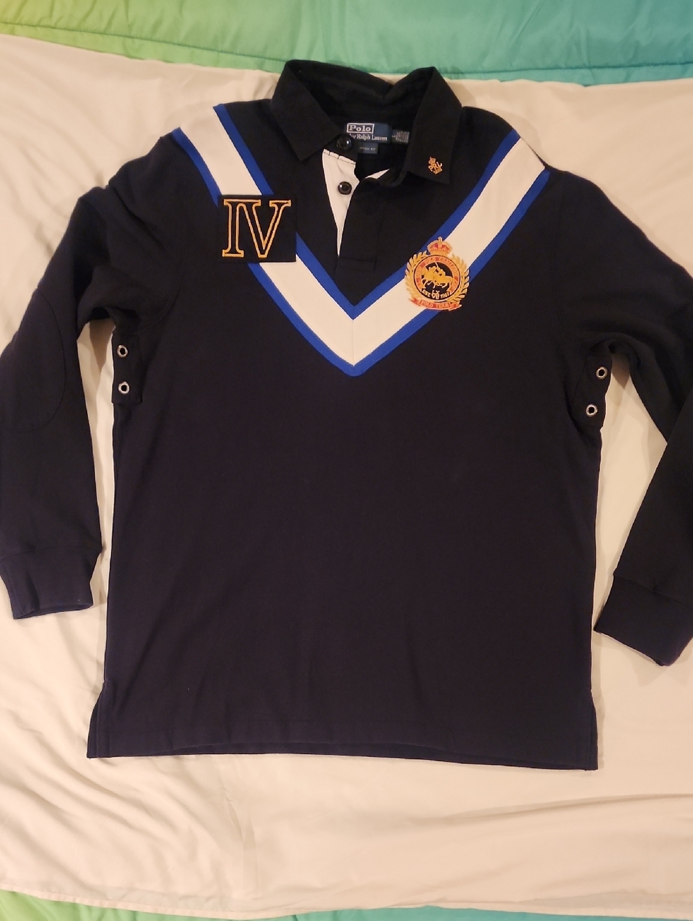 Vintage Polo Ralph Lauren Shirt Mens Large Snow Polo Challenge Cup Rugby